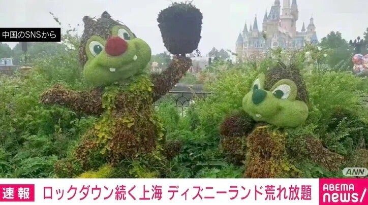 上海ディズニーランド、ロックダウンで変わり果てた姿に