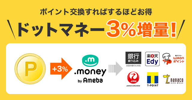 ポイント交換3%増量キャンペーン